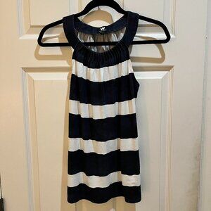 W by Worth Sleeveless Striped navy n white top size 2